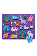 Unicorn Garden Wooden Puzzle und Spielset