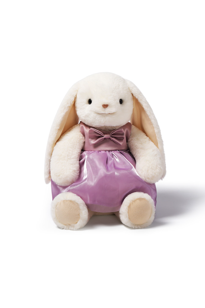 Violettes Kleid Lächelnder Leveret Bunny